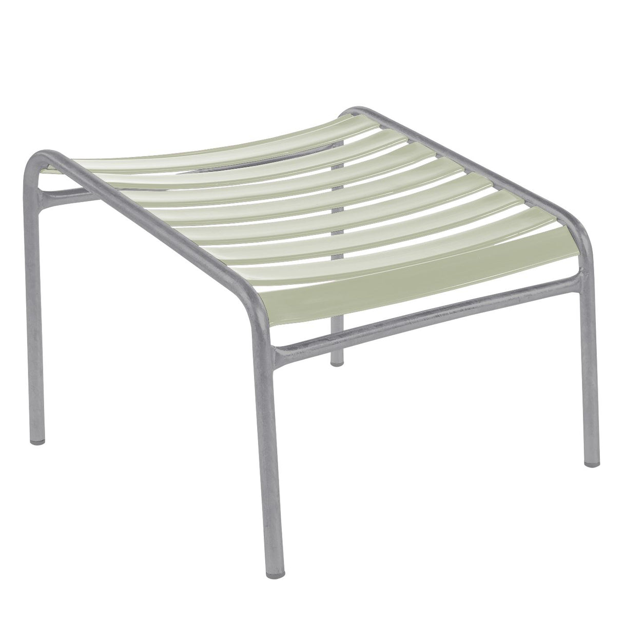 Schaffner Säntis Repose-pieds à lattes Gris Argent 78 Vert pastel 64