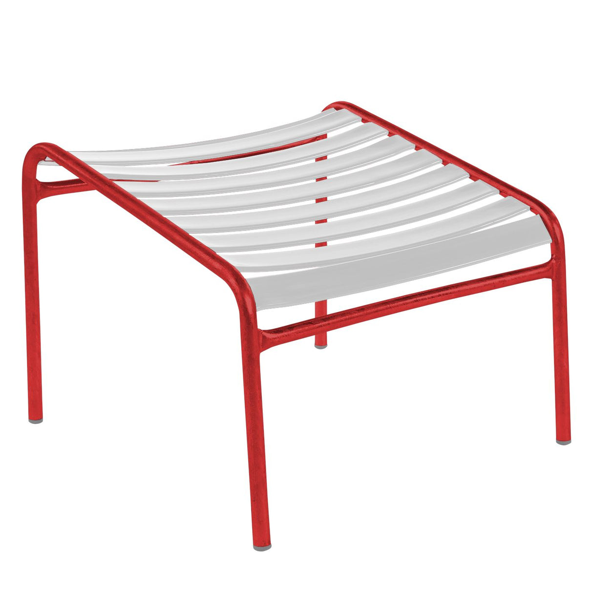 Schaffner Säntis Repose-pieds à lattes Rouge 30 Blanc 90