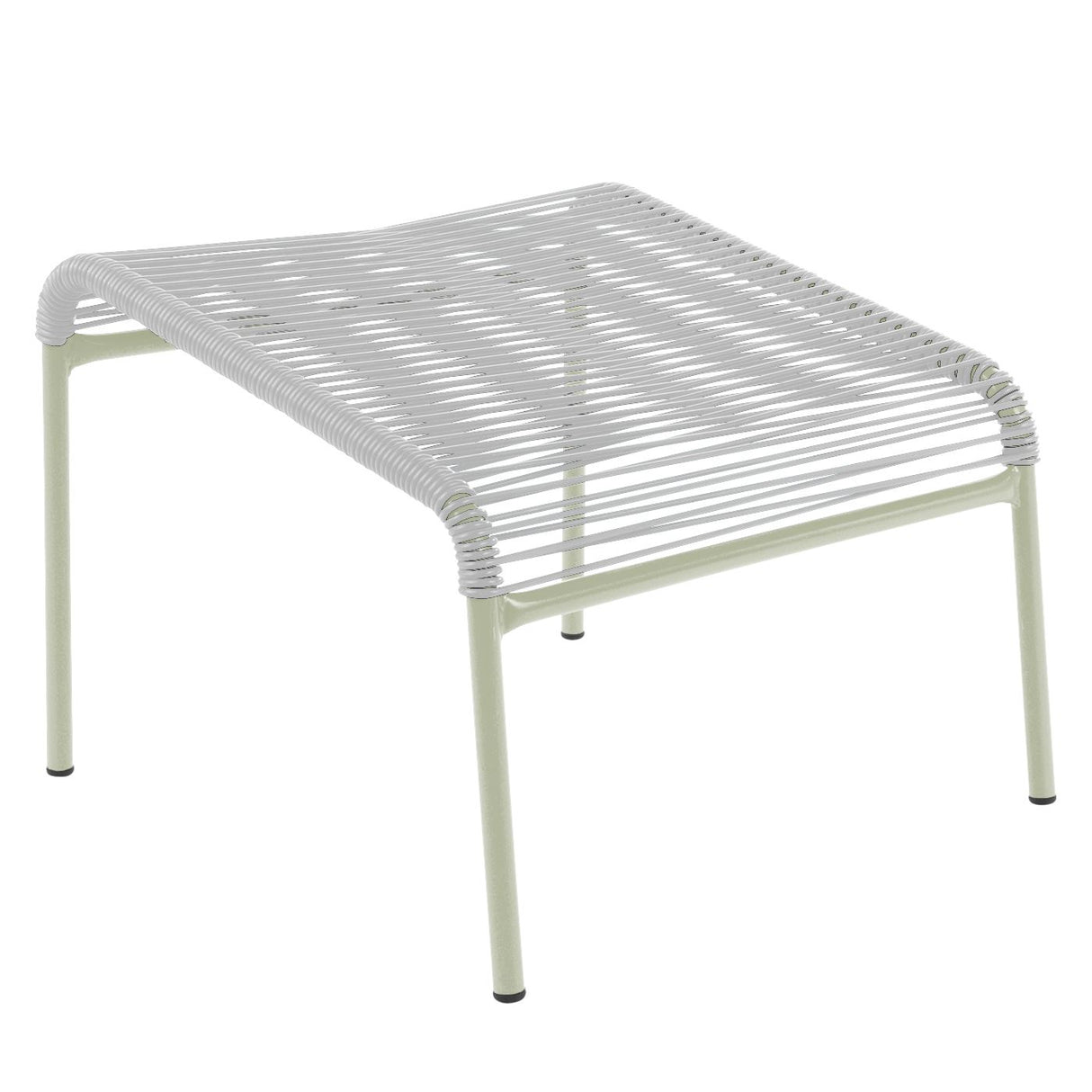 Schaffner Säntis Repose-pieds Spaghetti Vert Pastel 64 Blanc 90