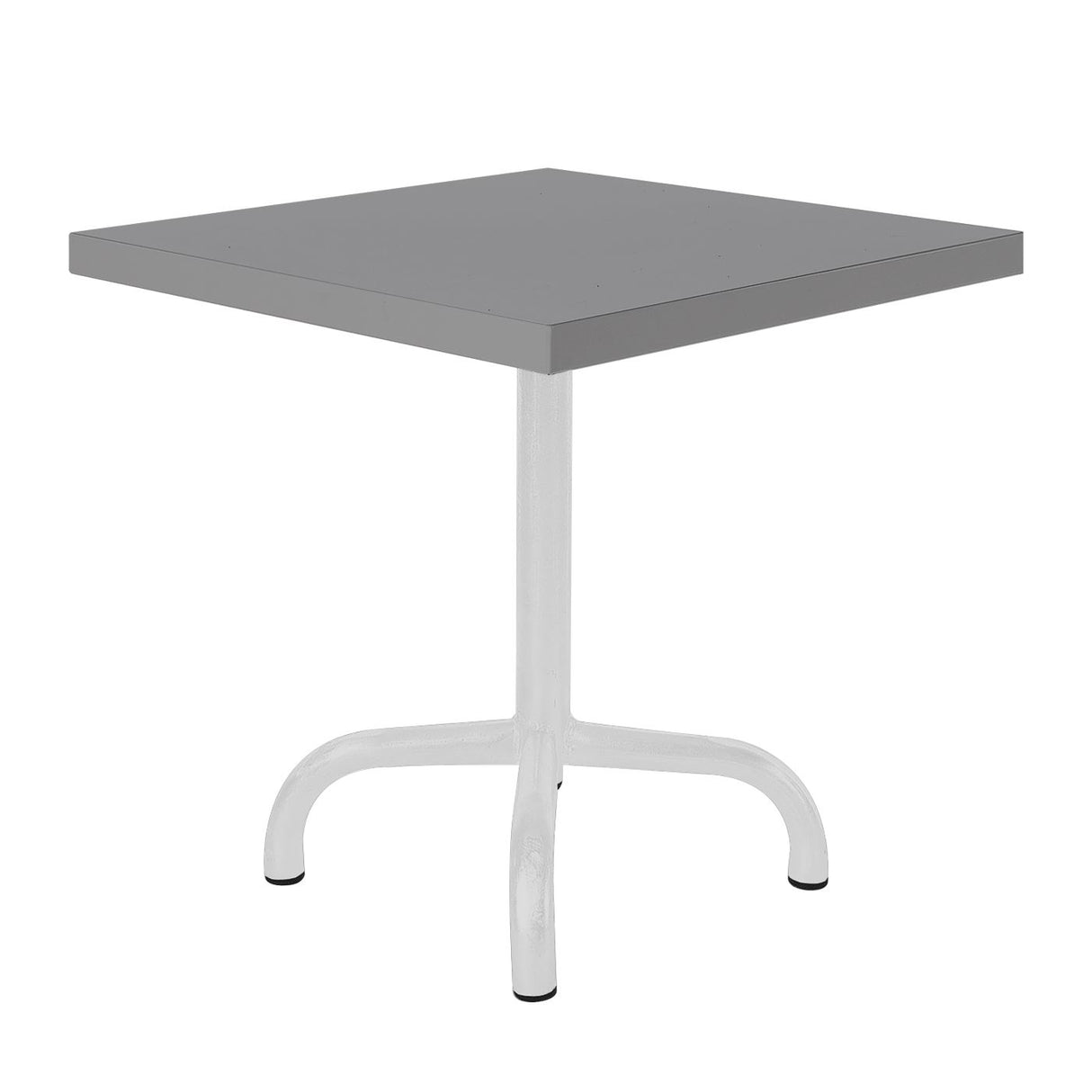 Schaffner Säntis Table d'appoint rabattable 50x50cm Blanc 90 Gris Argent 78