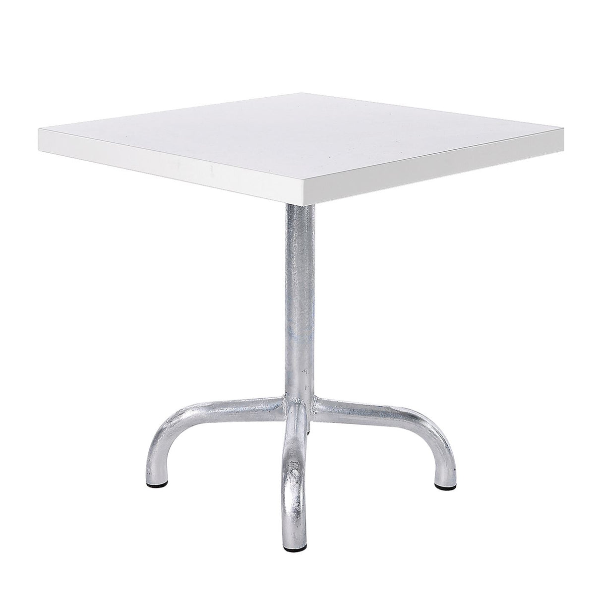Schaffner Säntis Table d'appoint rabattable 50x50cm Galvanisé à chaud 02 Blanc 90