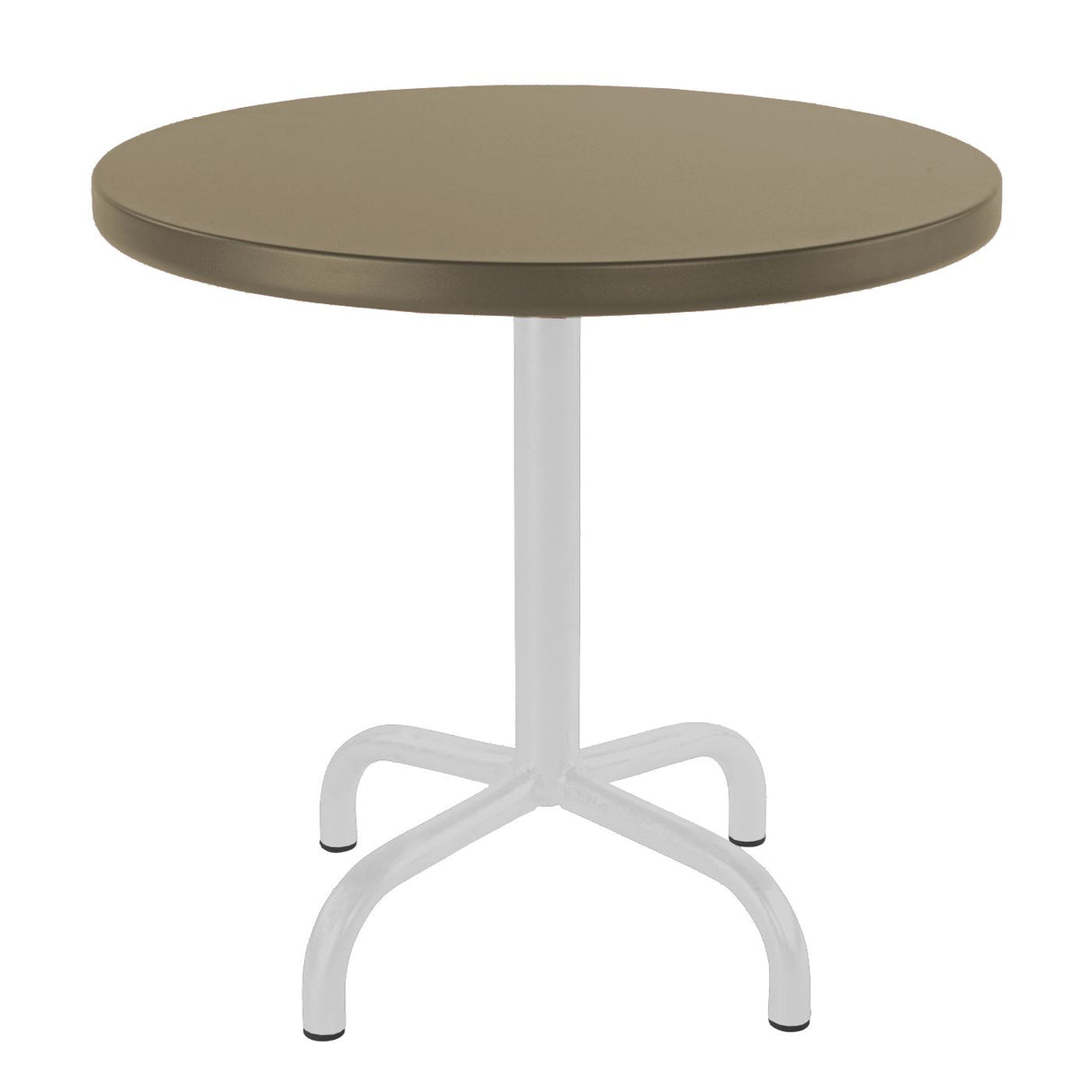 Schaffner Säntis Table d'appoint rabattable ronde Ø54cm Blanc 90 Champagne 85