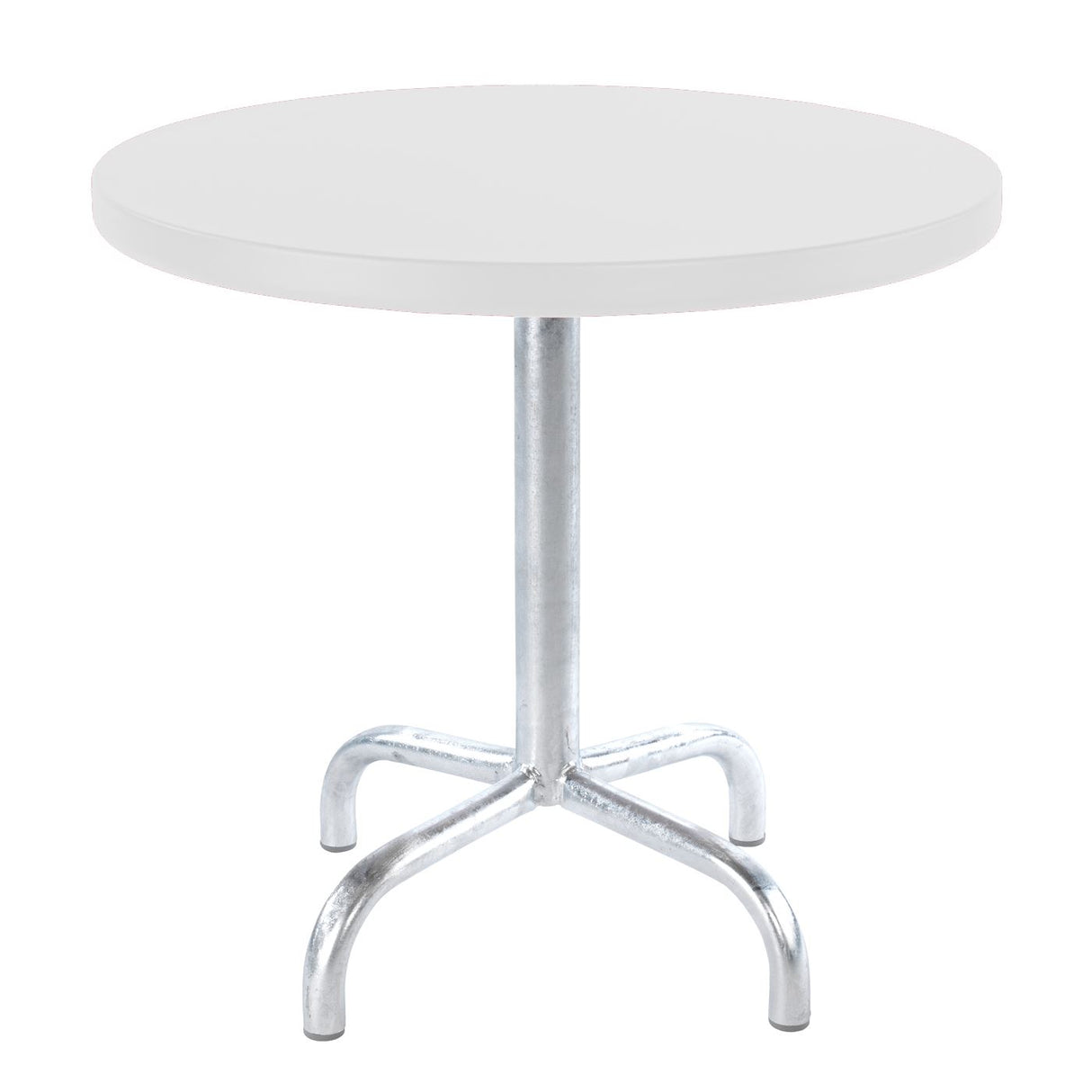 Schaffner Säntis Table d'appoint rabattable ronde Ø54cm Galvanisé à chaud 02 Blanc 90