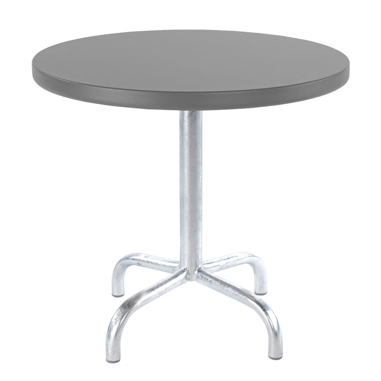 Schaffner Säntis Table d'appoint rabattable ronde Ø54cm Galvanisé à chaud 02 Gris Argent 78