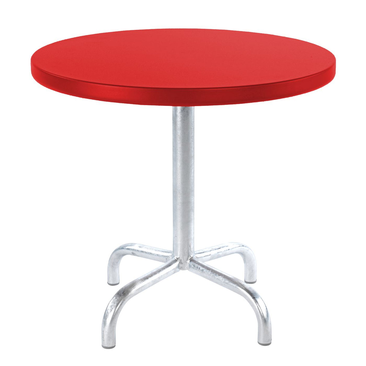 Schaffner Säntis Table d'appoint rabattable ronde Ø54cm Galvanisé à chaud 02 Rouge 30
