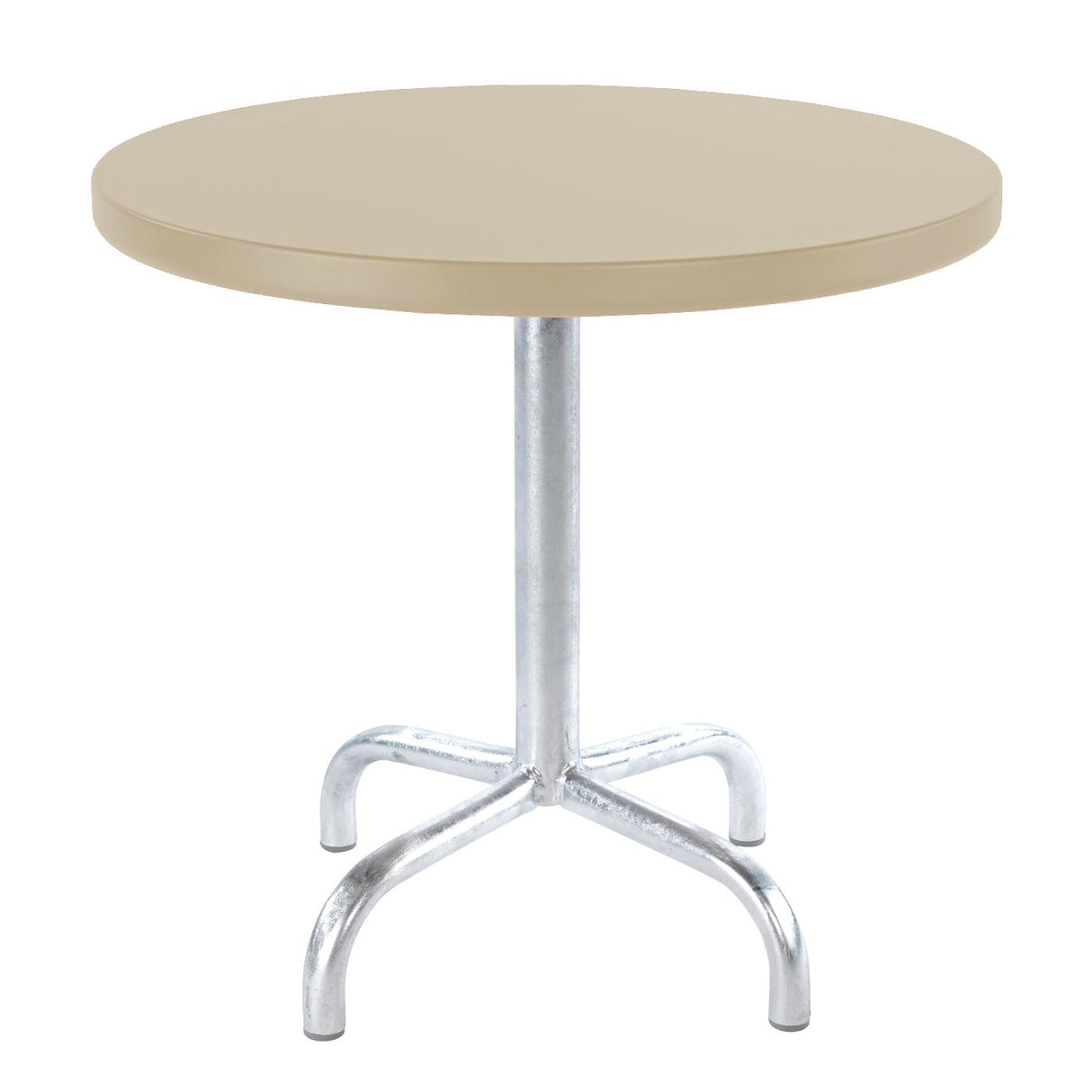 Schaffner Säntis Table d'appoint rabattable ronde Ø54cm Galvanisé à chaud 02 Sable Pastel 15