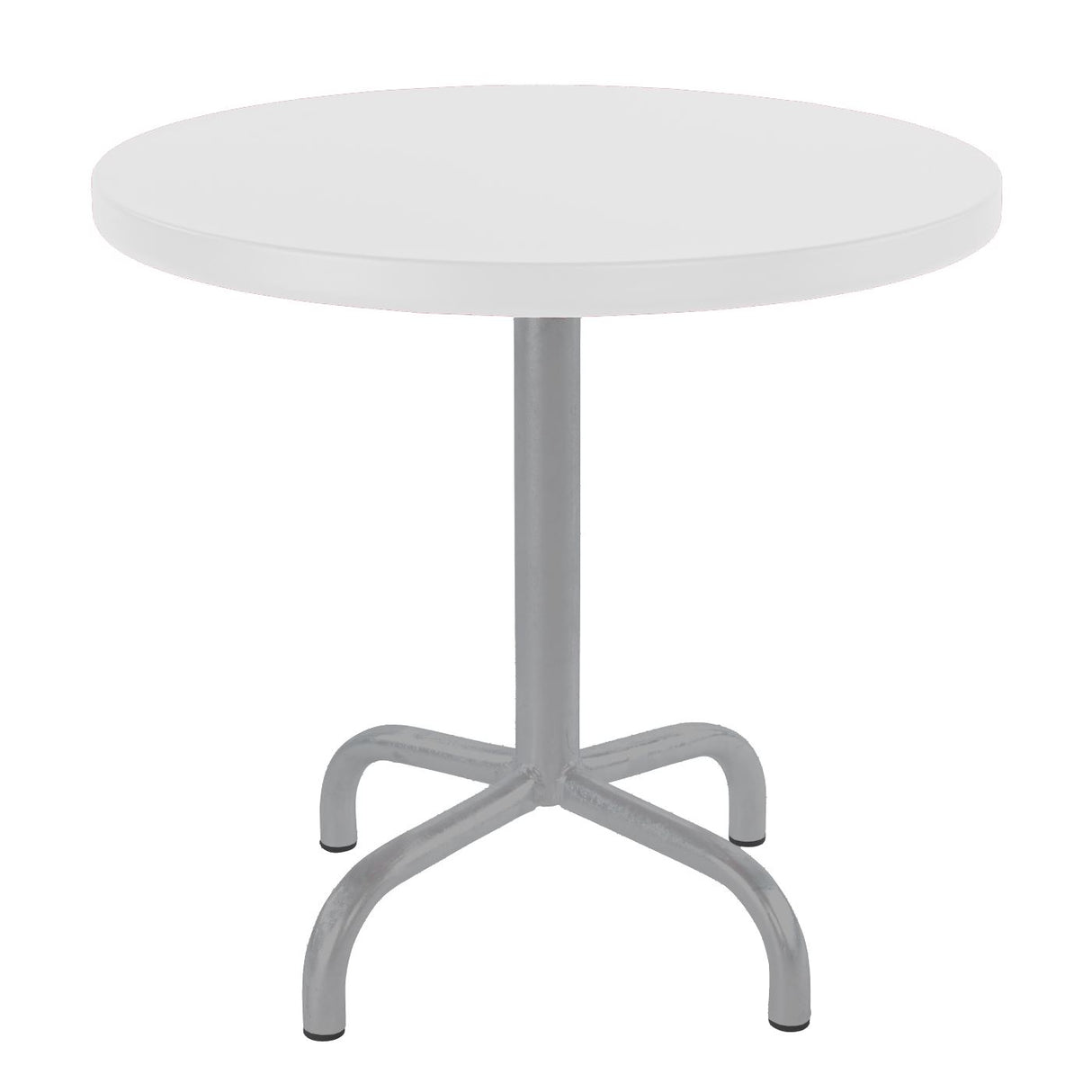 Schaffner Säntis Table d'appoint rabattable ronde Ø54cm Gris Argent 78 Blanc 90