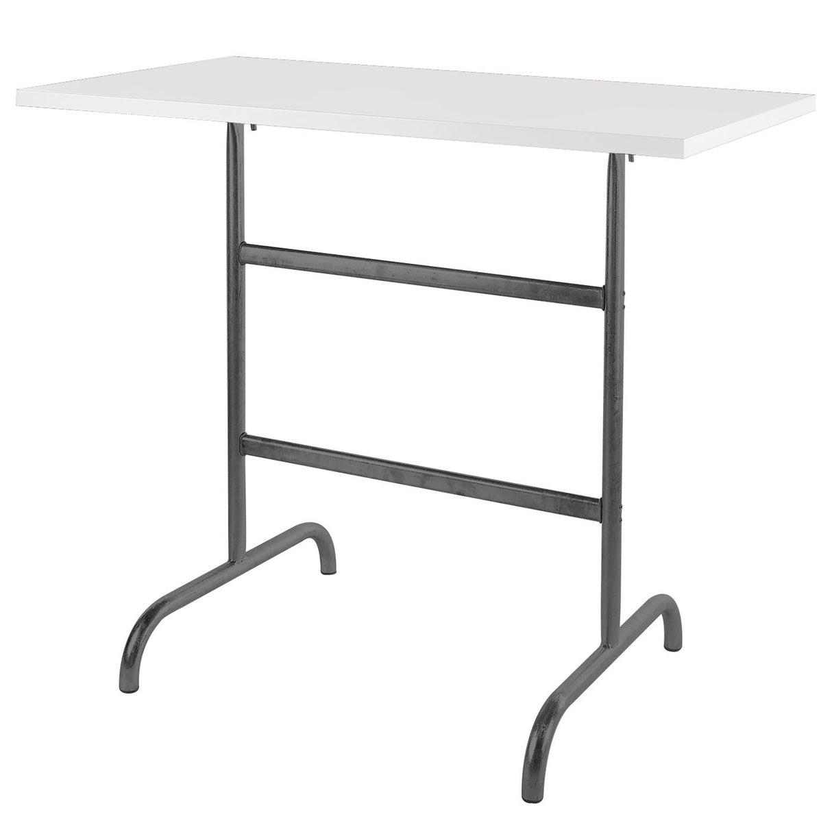 Schaffner Säntis Table haute rabattable 130x70cm Anthracite 77 Blanc 90