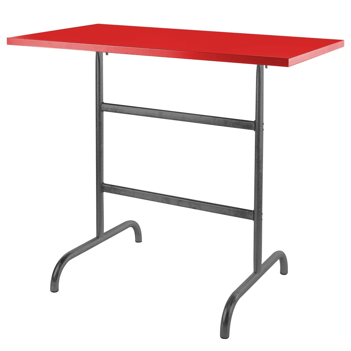 Schaffner Säntis Table haute rabattable 130x70cm Anthracite 77 Rouge 30