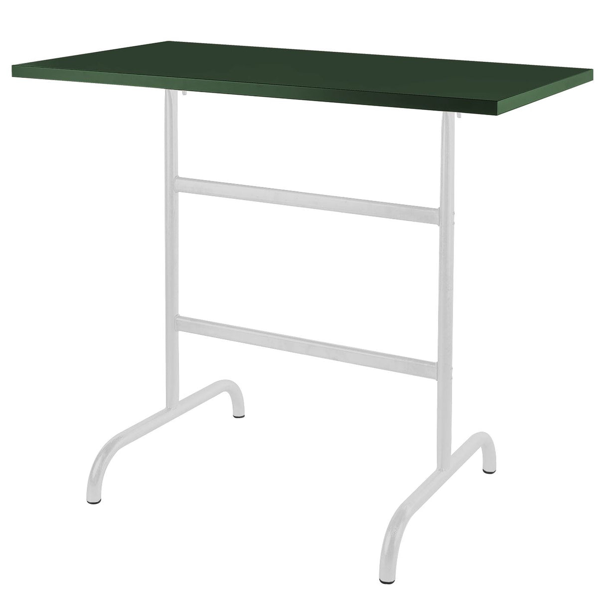 Schaffner Säntis Table haute rabattable 130x70cm Blanc 90 Vert Sapin 66