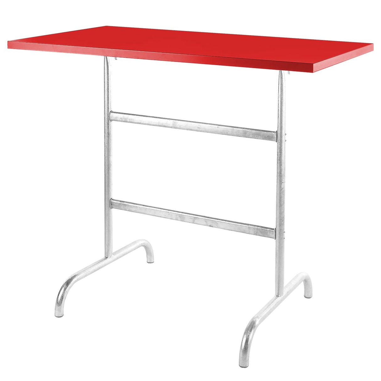 Schaffner Säntis Table haute rabattable 130x70cm Galvanisé à chaud 02 Rouge 30
