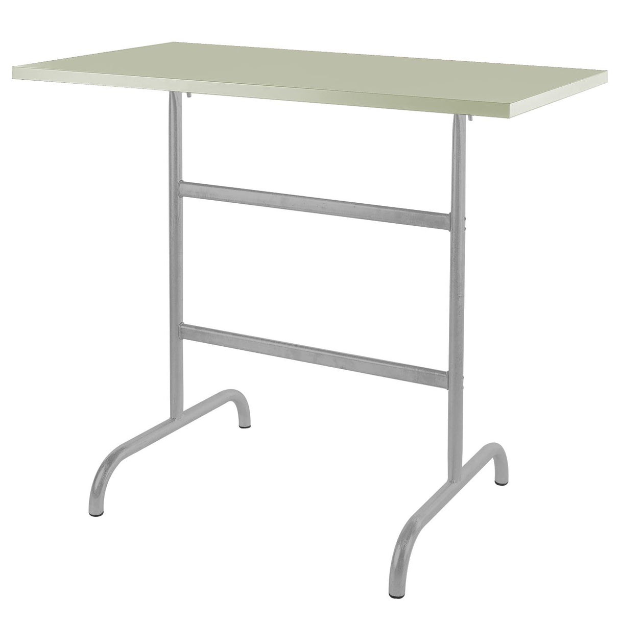 Schaffner Säntis Table haute rabattable 130x70cm Gris Argent 78 Vert Pastel 64