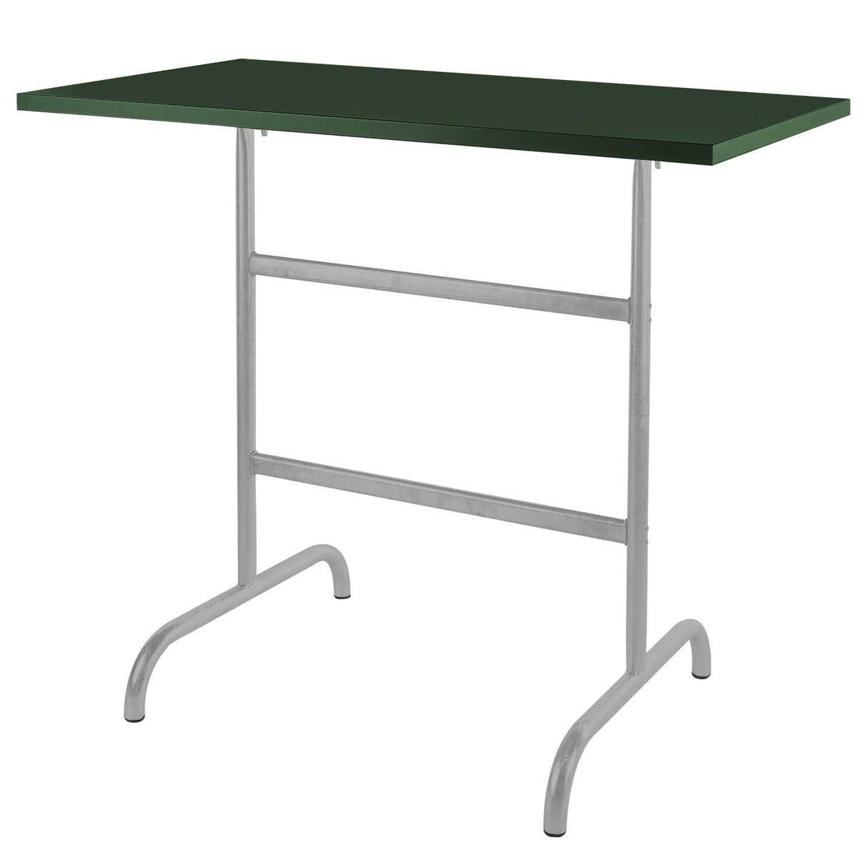 Schaffner Säntis Table haute rabattable 130x70cm Gris Argent 78 Vert Sapin 66