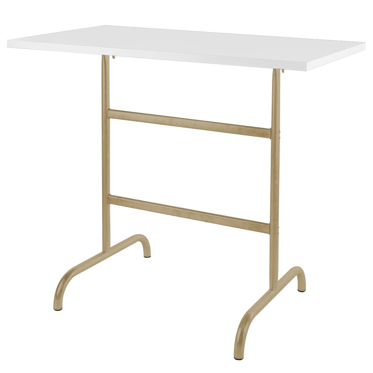 Schaffner Säntis Table haute rabattable 130x70cm Marron Pastel 83 Blanc 90