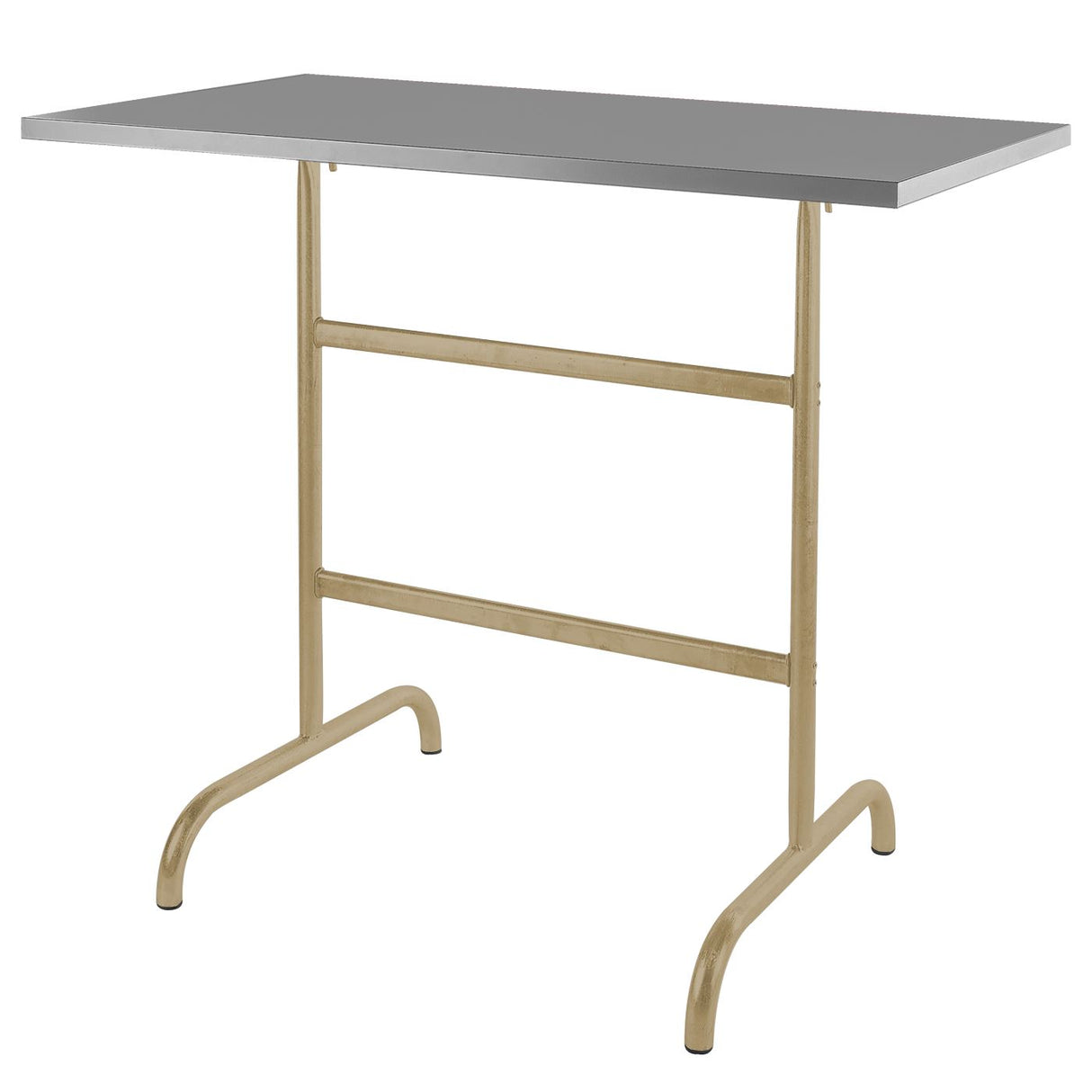 Schaffner Säntis Table haute rabattable 130x70cm Marron Pastel 83 Gris Argent 78