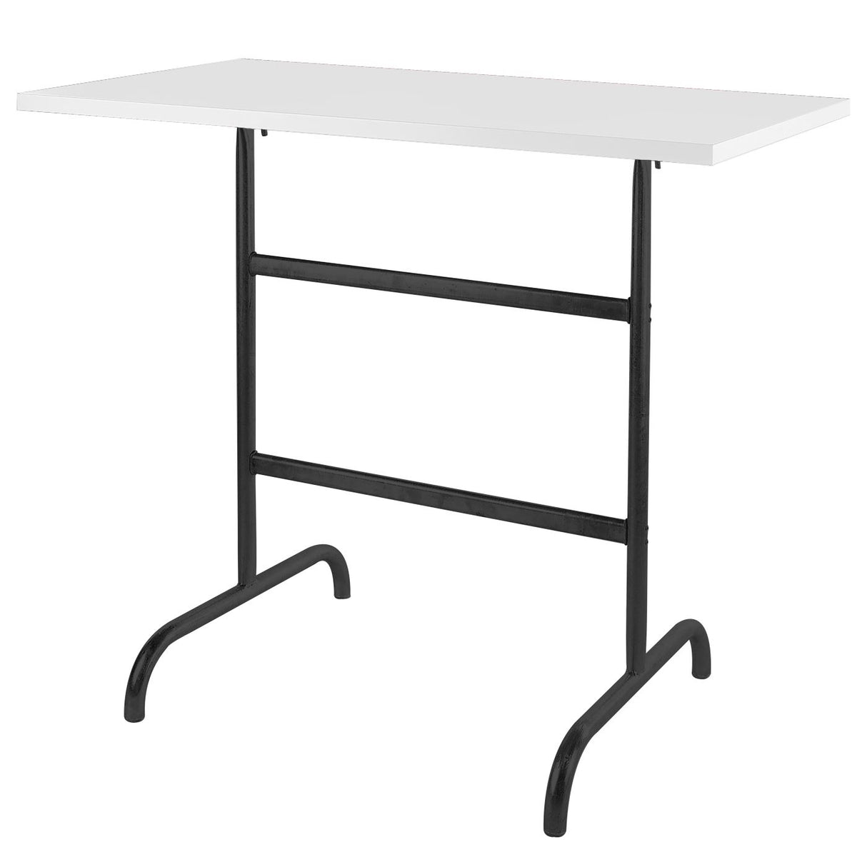 Schaffner Säntis Table haute rabattable 130x70cm Noir 91 Blanc 90