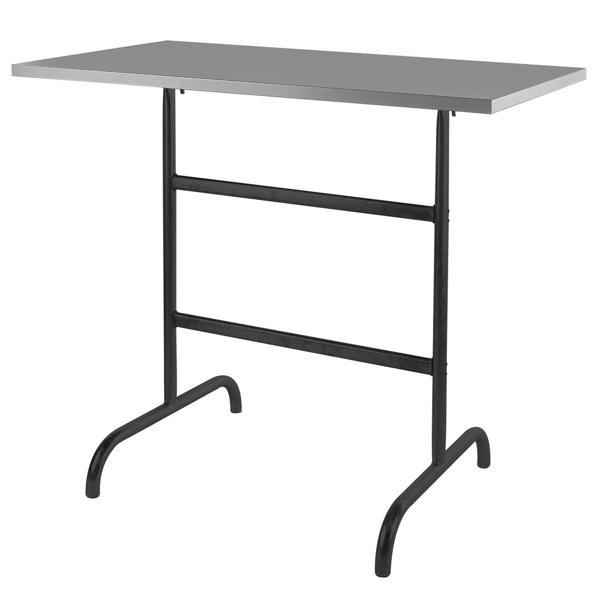 Schaffner Säntis Table haute rabattable 130x70cm Noir 91 Gris Argent 78