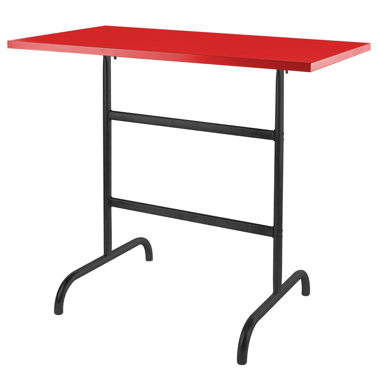 Schaffner Säntis Table haute rabattable 130x70cm Noir 91 Rouge 30