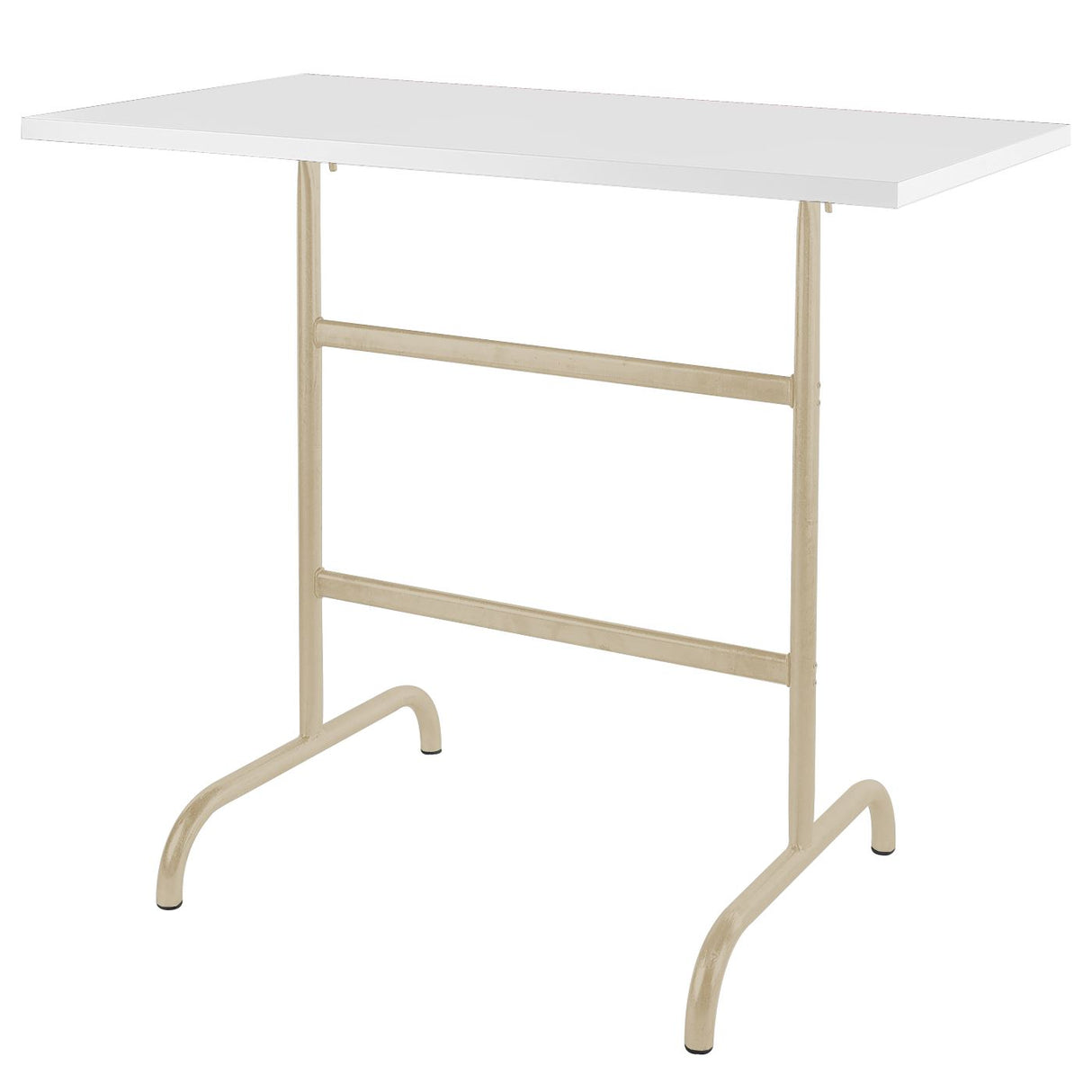Schaffner Säntis Table haute rabattable 130x70cm Sable Pastel 15 Blanc 90