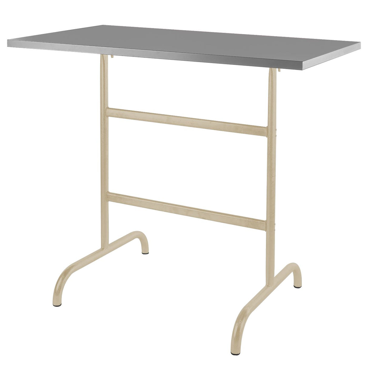 Schaffner Säntis Table haute rabattable 130x70cm Sable Pastel 15 Gris Argent 78