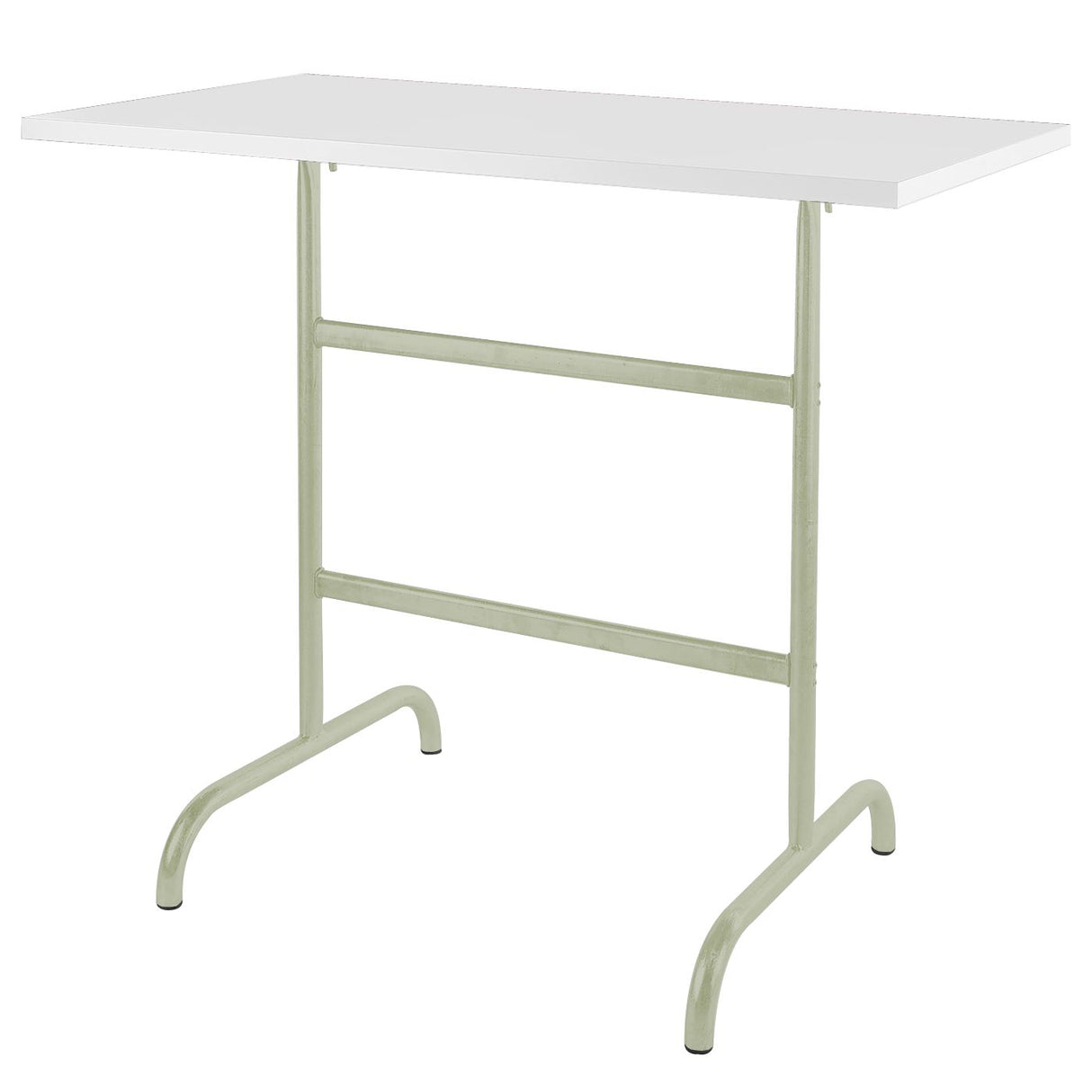 Schaffner Säntis Table haute rabattable 130x70cm Vert Pastel 64 Blanc 90