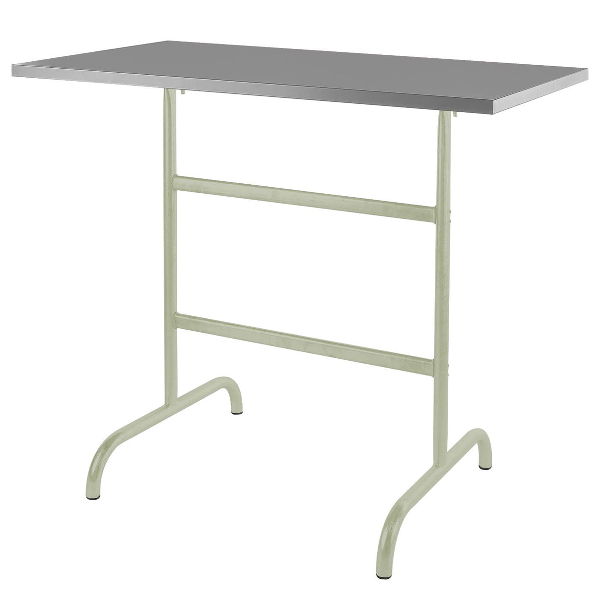 Schaffner Säntis Table haute rabattable 130x70cm Vert Pastel 64 Gris Argent 78
