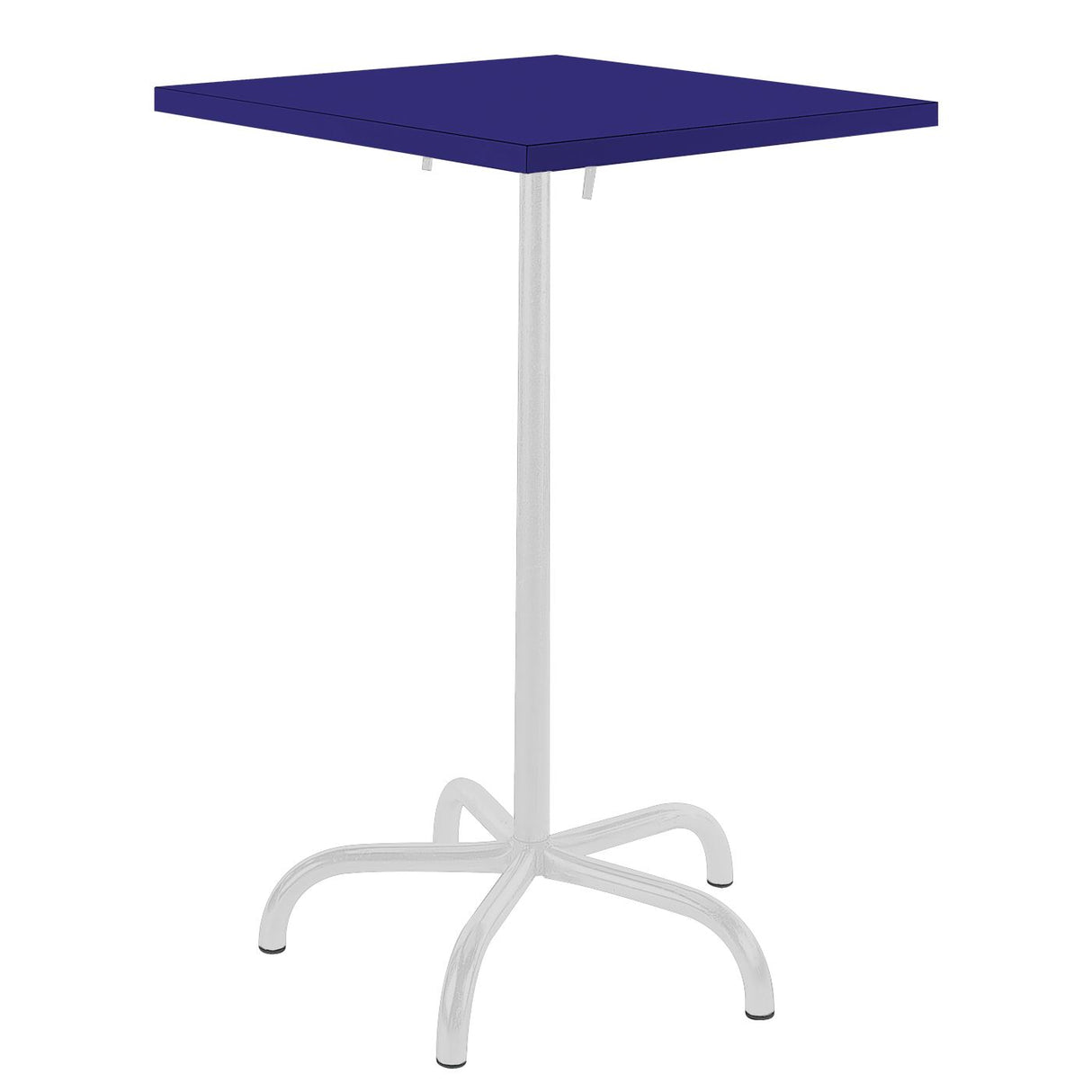 Schaffner Säntis Table haute rabattable 70x70cm Blanc 90 Bleu 53