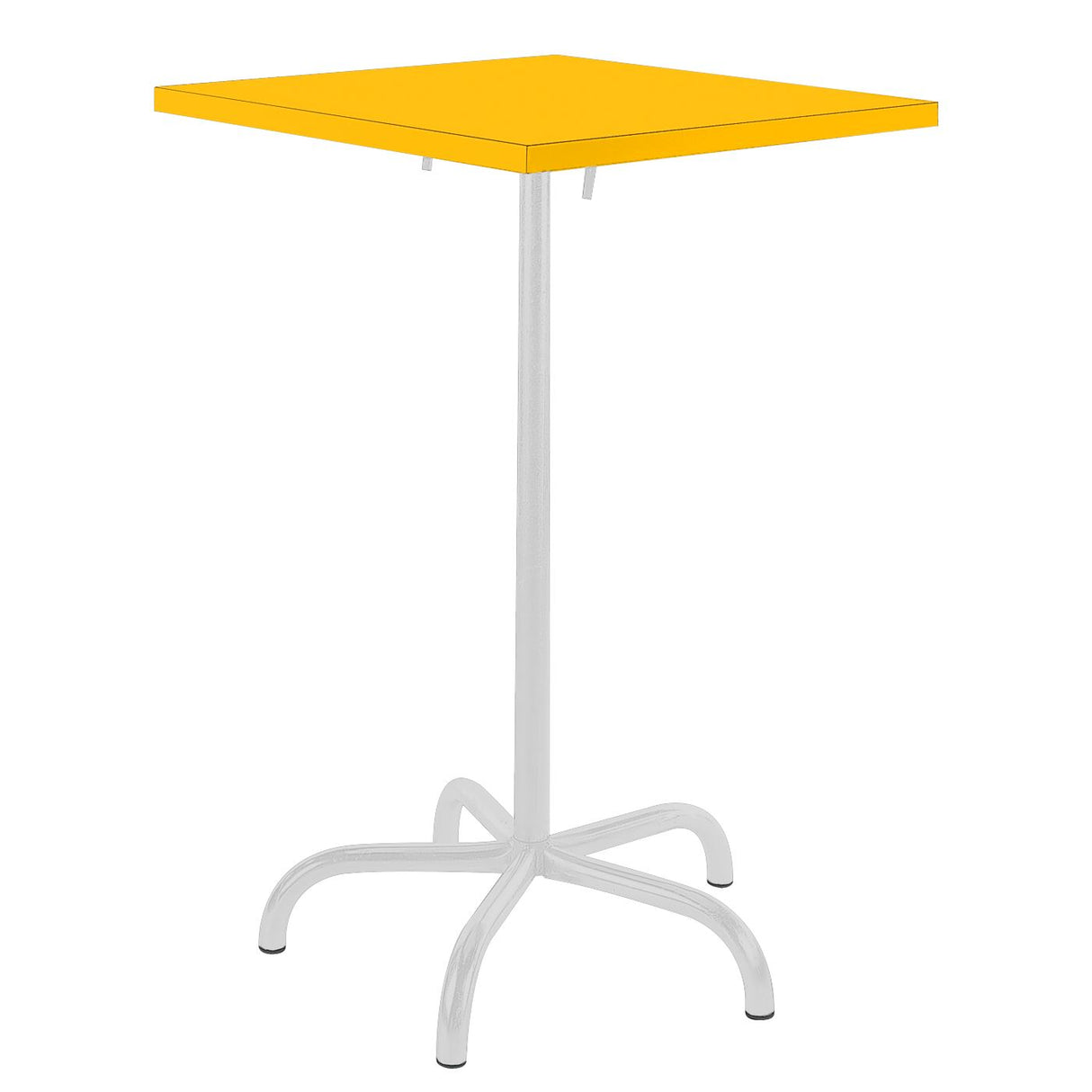 Schaffner Säntis Table haute rabattable 70x70cm Blanc 90 Jaune 11