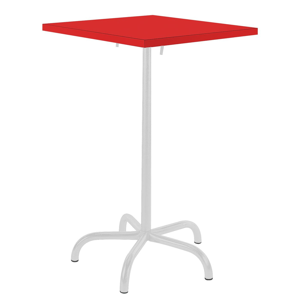 Schaffner Säntis Table haute rabattable 70x70cm Blanc 90 Rouge 30