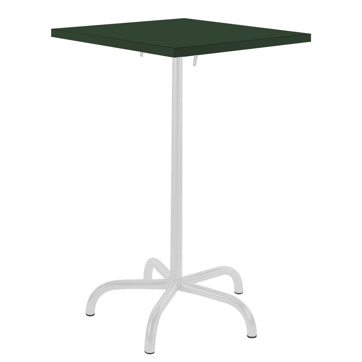 Schaffner Säntis Table haute rabattable 70x70cm Blanc 90 Vert Sapin 66