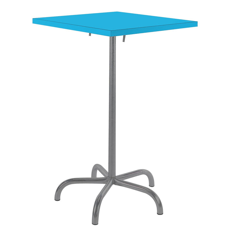 Schaffner Säntis Table haute rabattable 70x70cm Graphite 73 Turquoise 58 