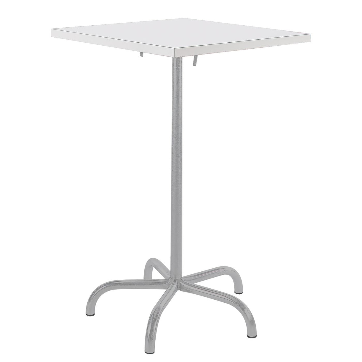 Schaffner Säntis Table haute rabattable 70x70cm Gris Argent 78 Blanc 90
