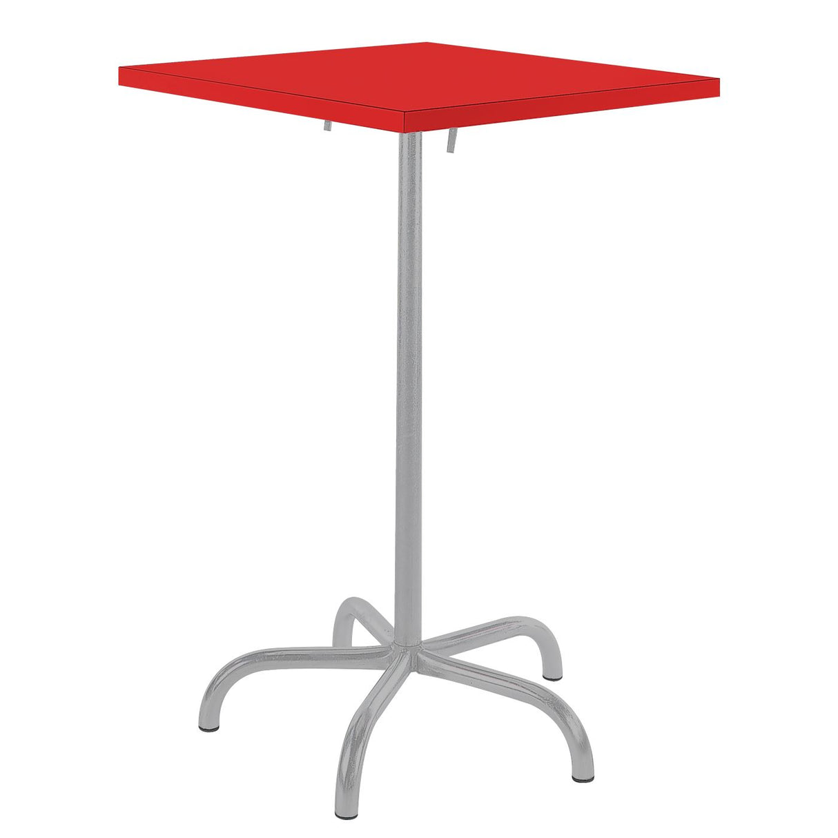 Schaffner Säntis Table haute rabattable 70x70cm Gris Argent 78 Rouge 30
