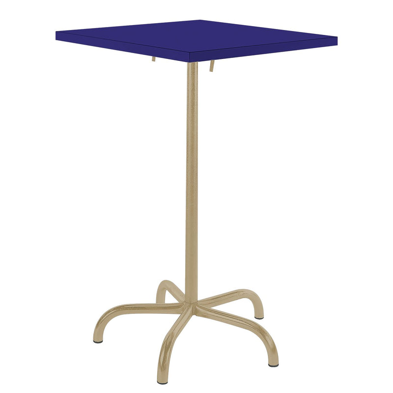 Schaffner Säntis Table haute rabattable 70x70cm Marron Pastel 83 Bleu 53 