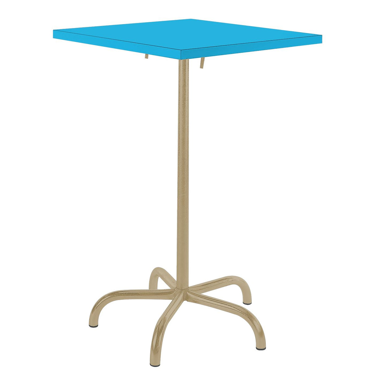 Schaffner Säntis Table haute rabattable 70x70cm Marron Pastel 83 Turquoise 58