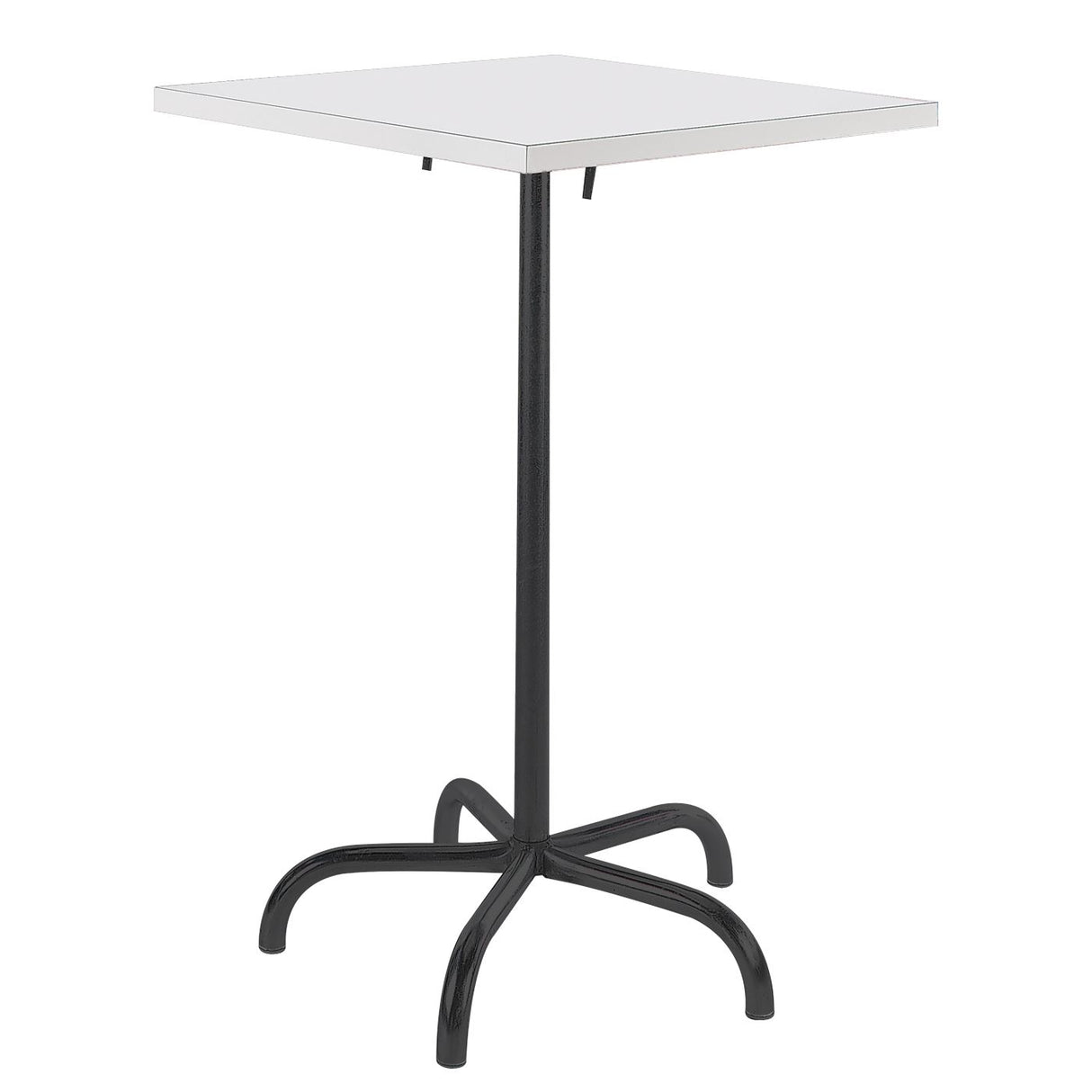 Schaffner Säntis Table haute rabattable 70x70cm Noir 91 Blanc 90