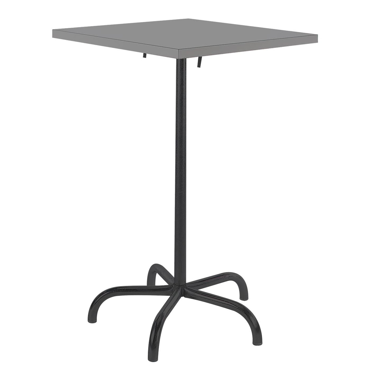 Schaffner Säntis Table haute rabattable 70x70cm Noir 91 Gris Argent 78