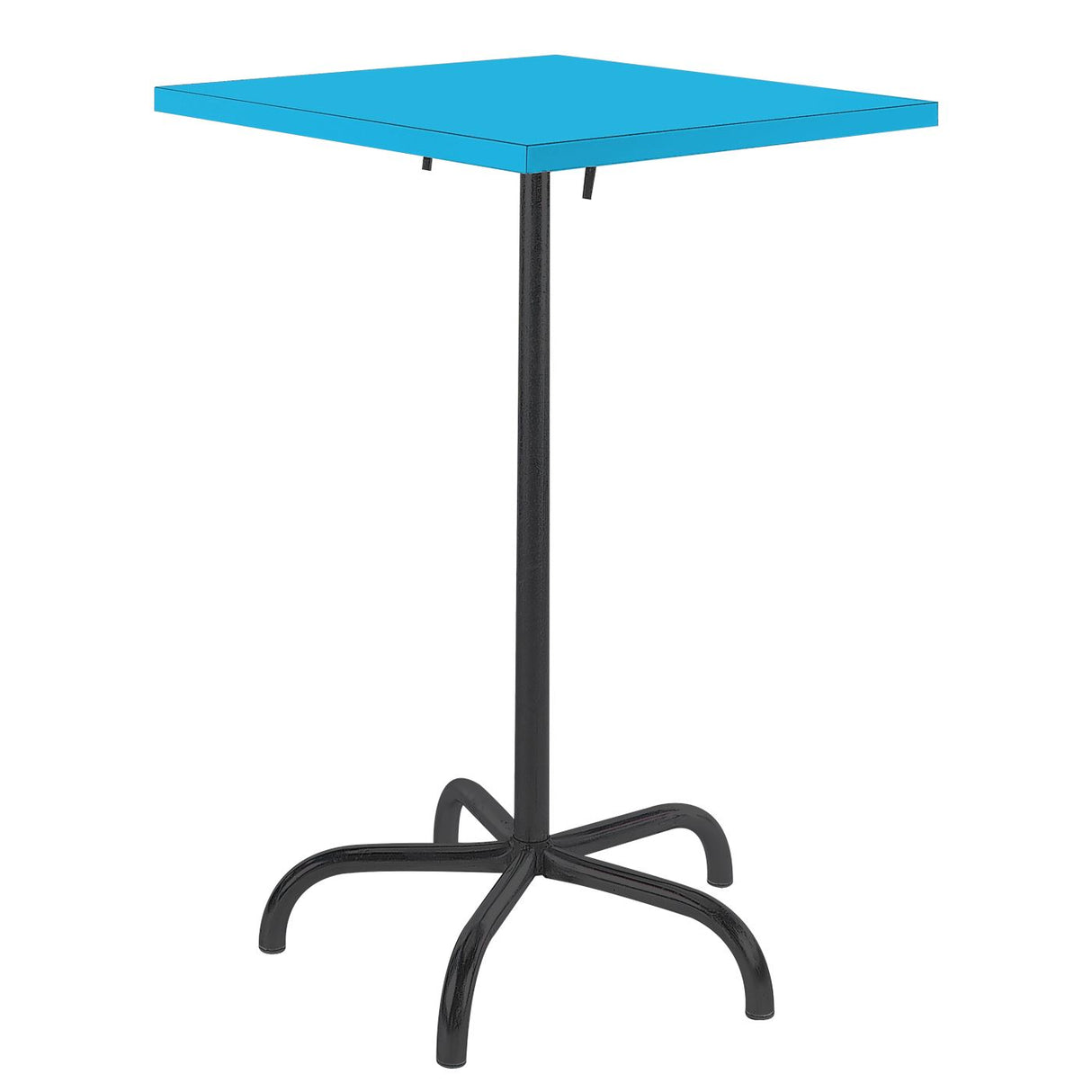 Schaffner Säntis Table haute rabattable 70x70cm Noir 91 Turquoise 58