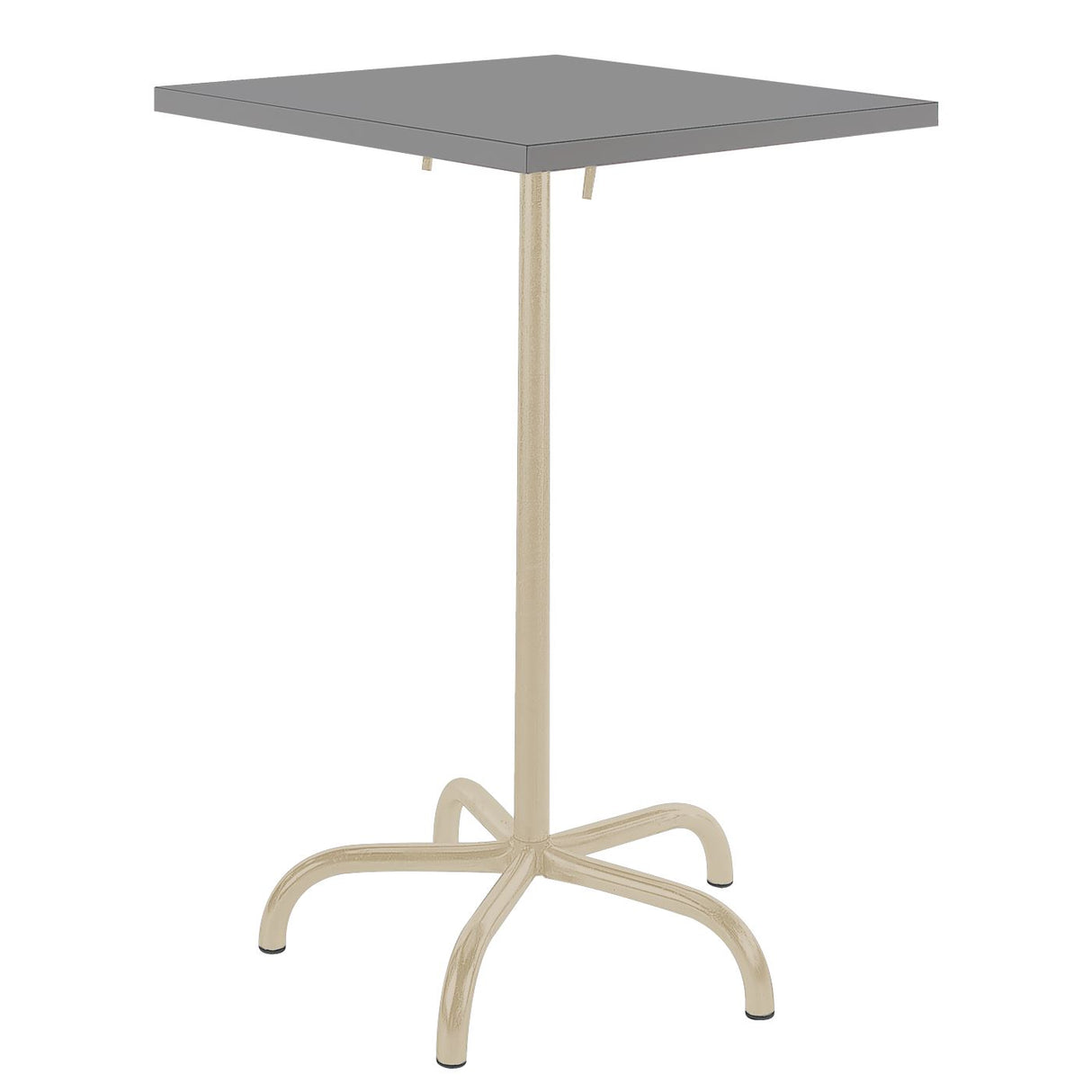 Schaffner Säntis Table haute rabattable 70x70cm Sable Pastel 15 Gris Argent 78