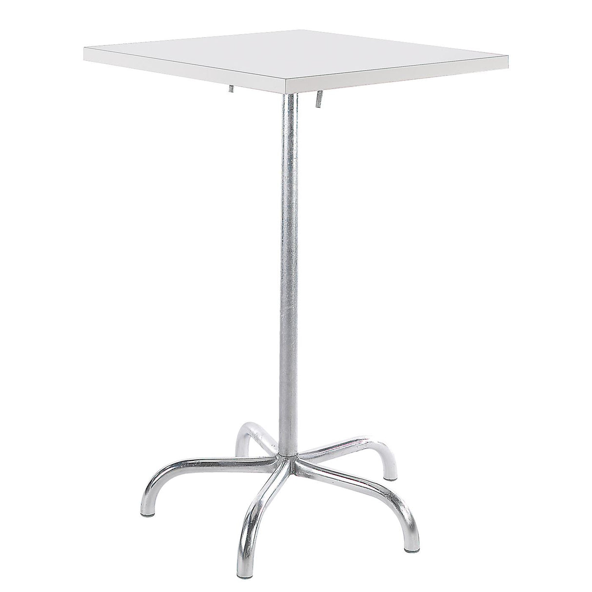 Schaffner Säntis Table haute rabattable 80x80cm Galvanisé à chaud 02 Blanc 90