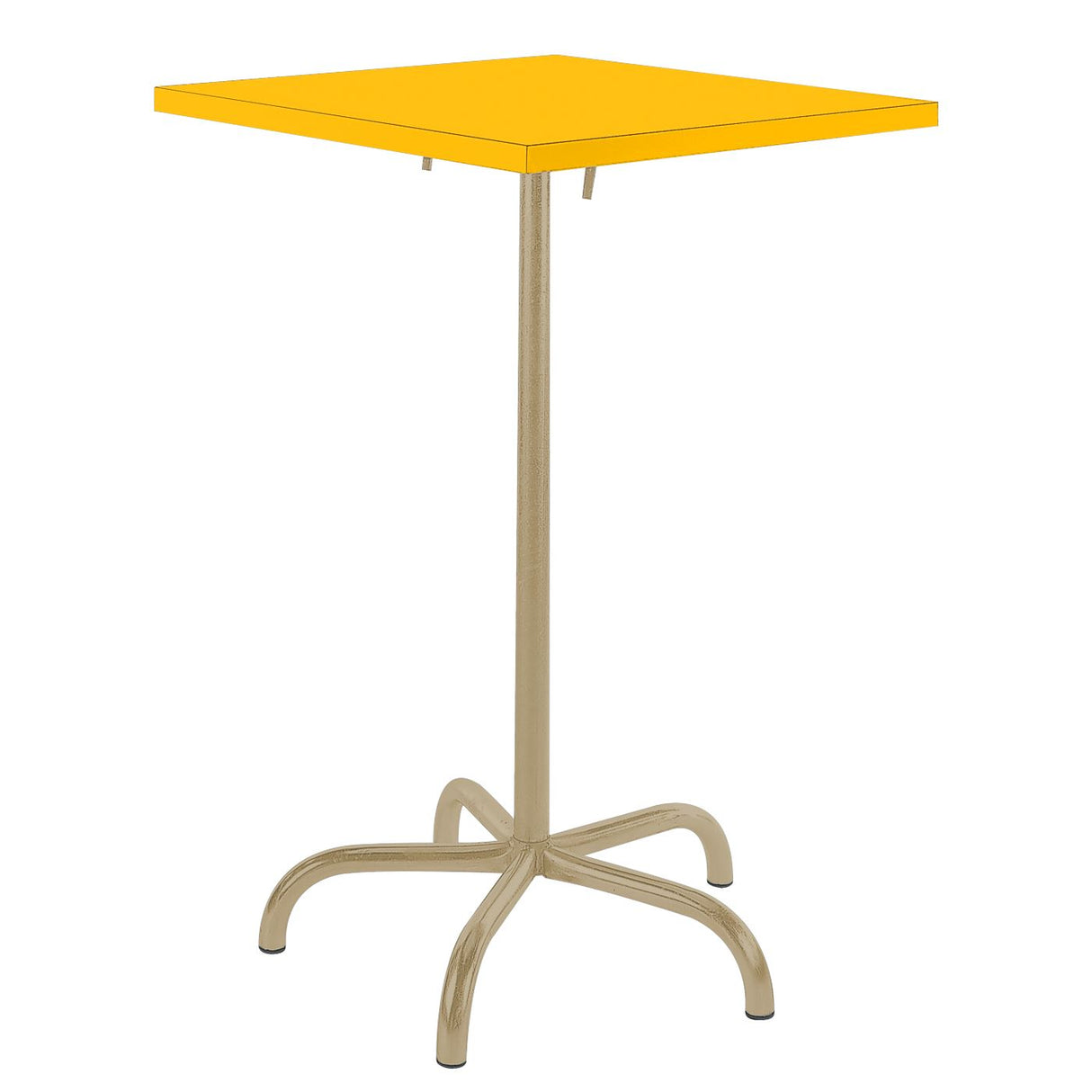 Schaffner Säntis Table haute rabattable 80x80cm Marron Pastel 83 Jaune 11