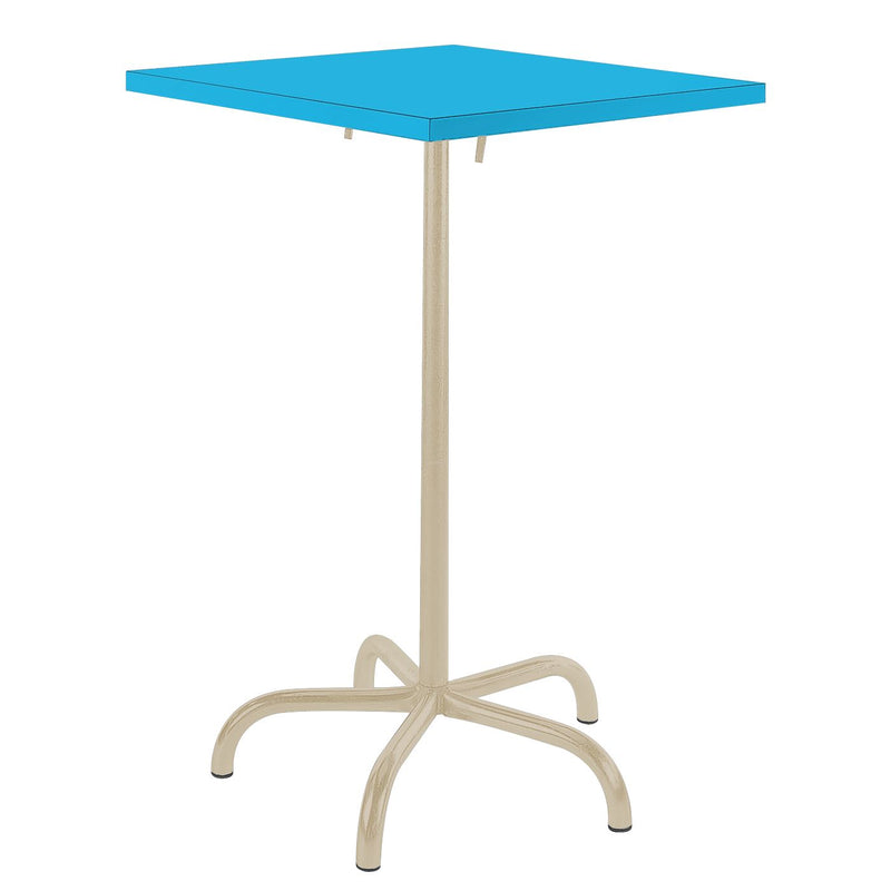 Schaffner Säntis Table haute rabattable 80x80cm Sable Pastel 15 Turquoise 58 