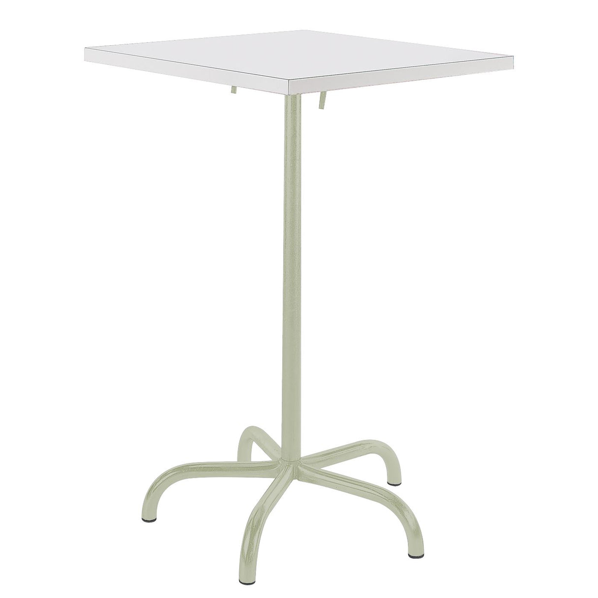 Schaffner Säntis Table haute rabattable 80x80cm Vert Pastel 64 Blanc 90