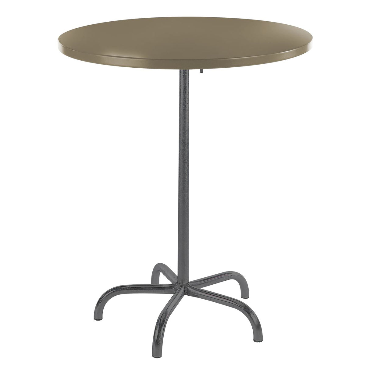Schaffner Säntis Table haute rabattable ronde Ø80cm Anthracite 77 Champagne 85