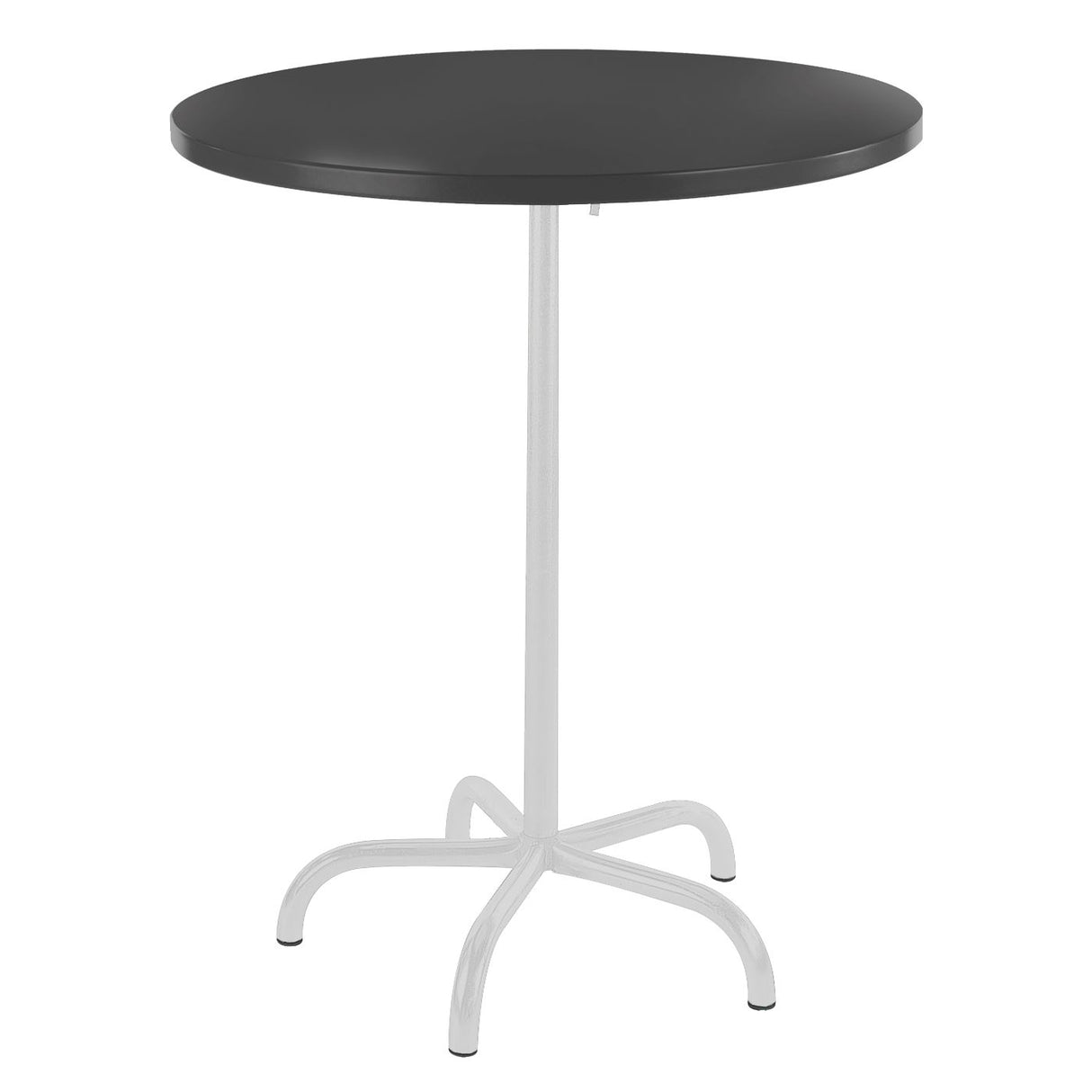 Schaffner Säntis Table haute rabattable ronde Ø80cm Blanc 90 Anthracite 77