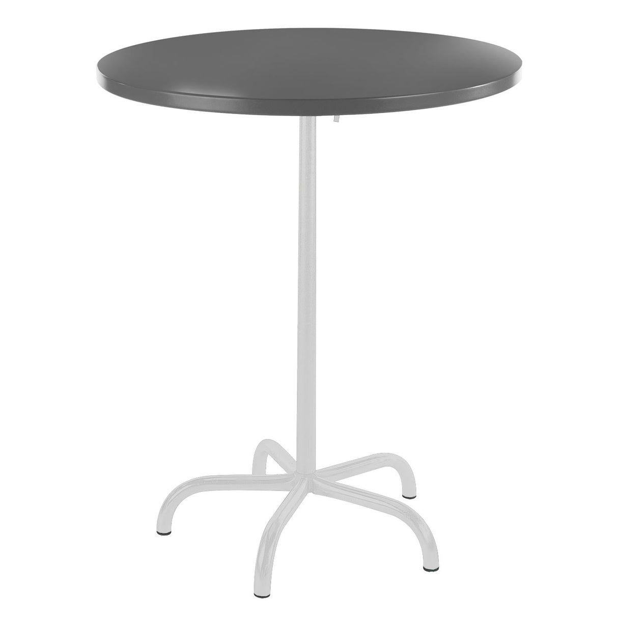 Schaffner Säntis Table haute rabattable ronde Ø80cm Blanc 90 Graphite 73
