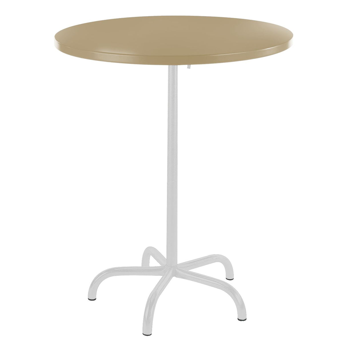 Schaffner Säntis Table haute rabattable ronde Ø80cm Blanc 90 Marron Pastel 83
