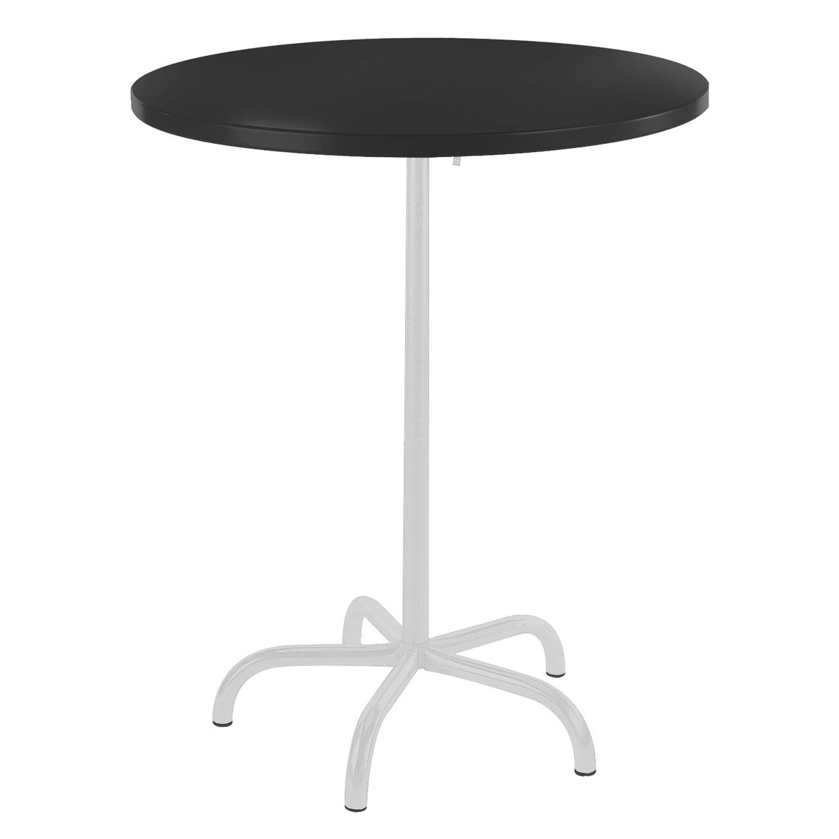 Schaffner Säntis Table haute rabattable ronde Ø80cm Blanc 90 Noir 91