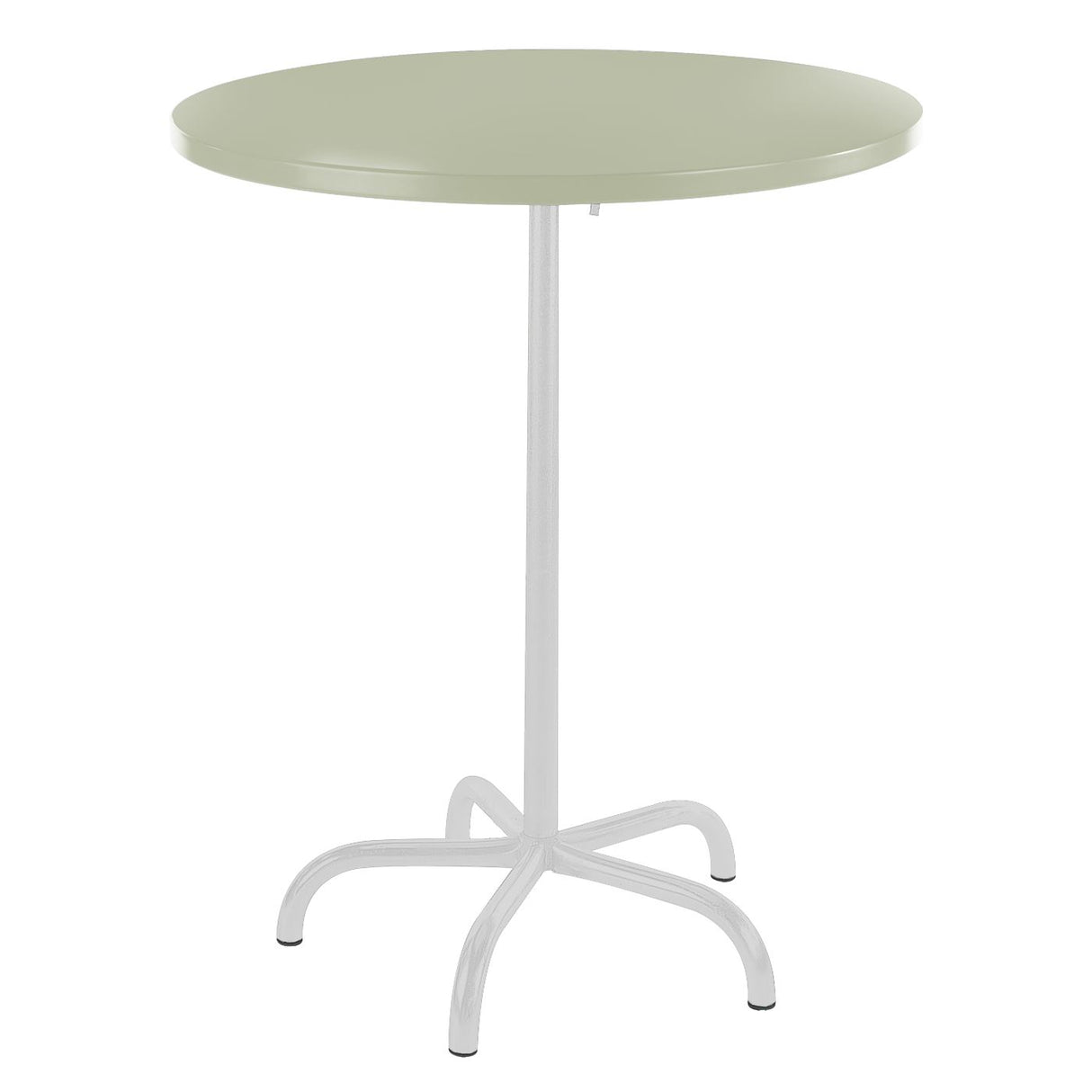 Schaffner Säntis Table haute rabattable ronde Ø80cm Blanc 90 Vert Pastel 64