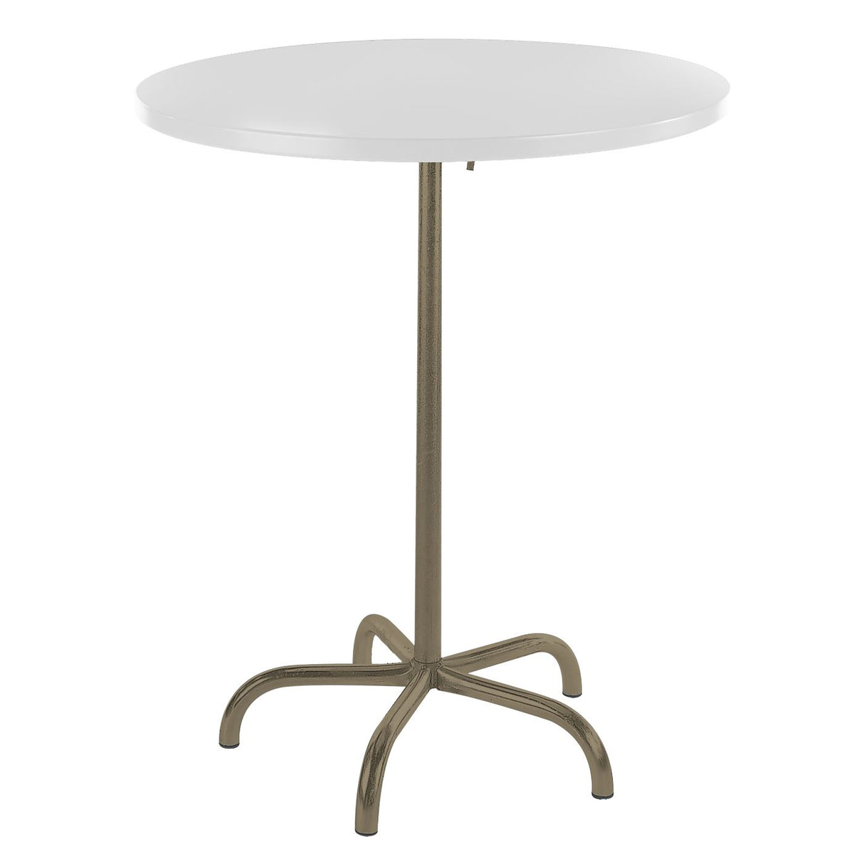 Schaffner Säntis Table haute rabattable ronde Ø80cm Champagne 85 Blanc 90